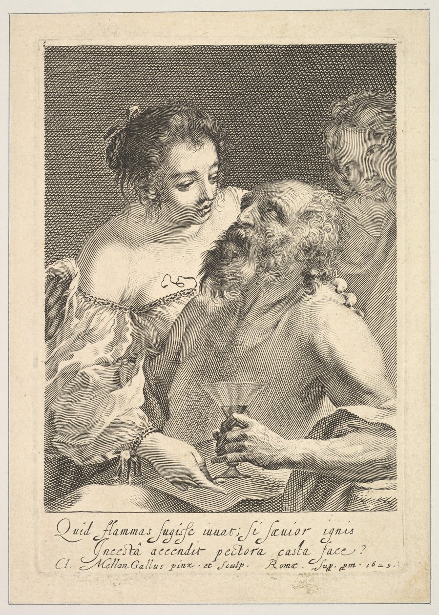 罗得和他的女儿们，1629年。 作者 克劳德·梅伦