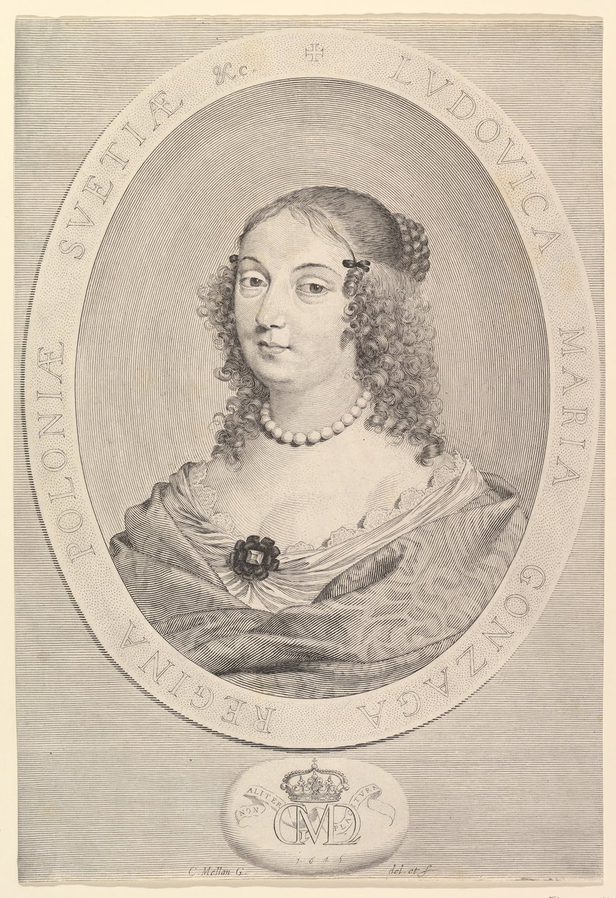 Ludovica Maria Gonzaga，波兰女王，1645年。 作者 克劳德·梅伦