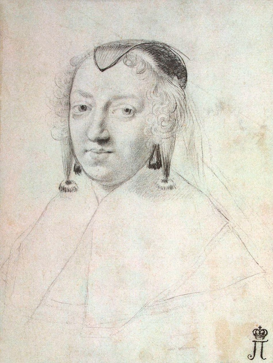 奥地利的安妮1601-1666年的画像，1643年之前。   作者 克劳德·梅伦
