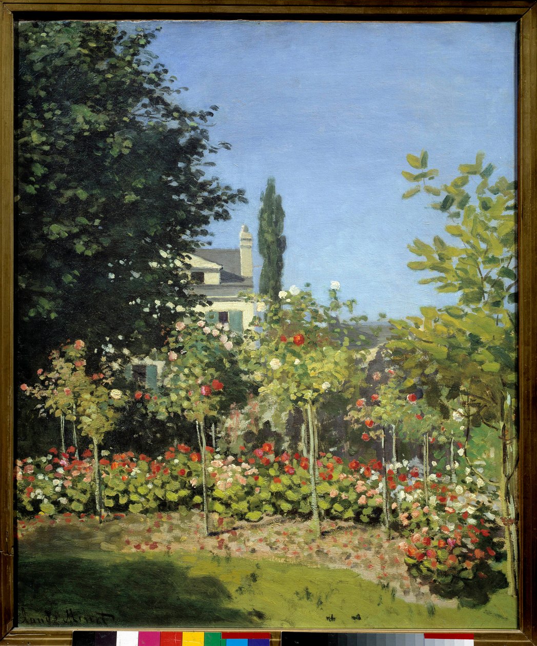 Sainte Adresse 的花园。 克劳德·莫奈 (1840-1926) 的绘画 作者 克劳德·莫奈