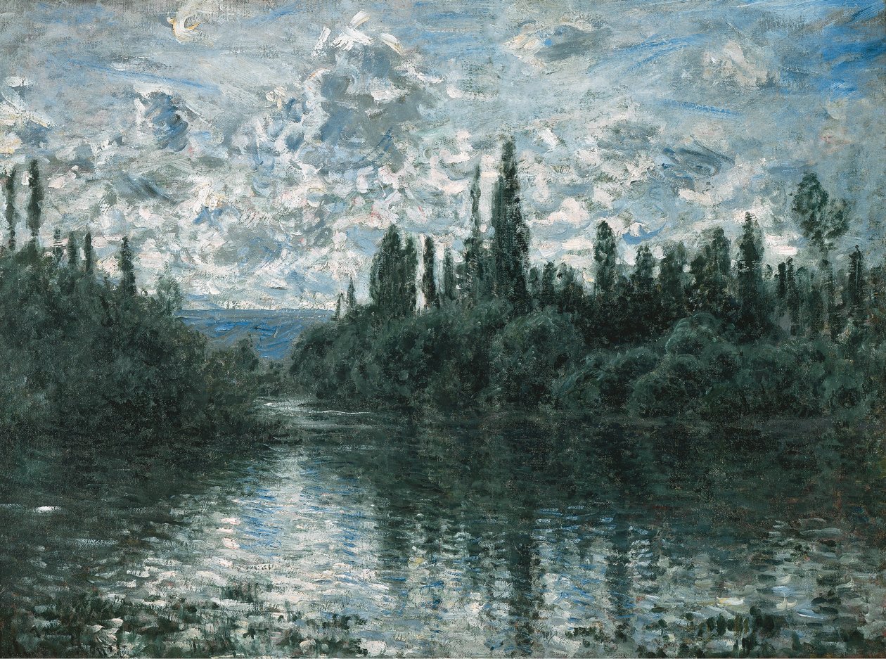 塞纳河（Seine）的手臂在Vétheuil附近，1878年。 作者 克劳德·莫奈