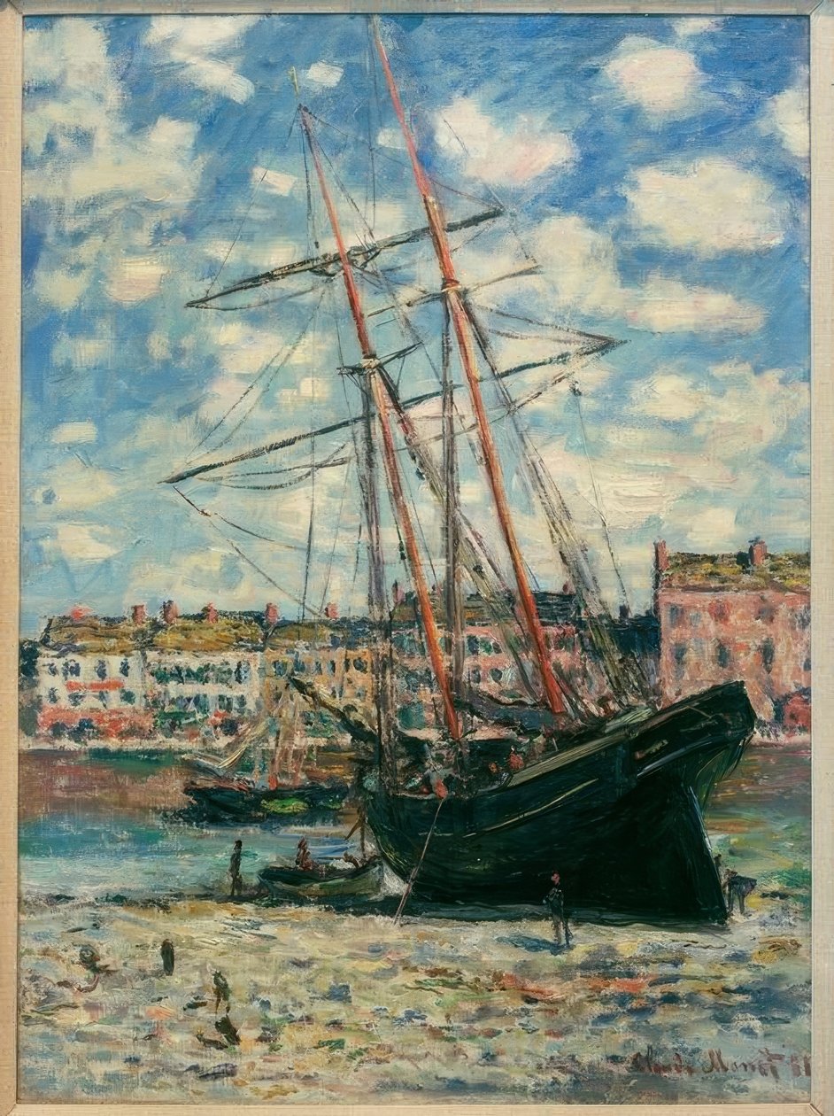 Fecamp失败的船（Fecamp的Auf Kiel gelegtes Schiff） 作者 克劳德·莫奈