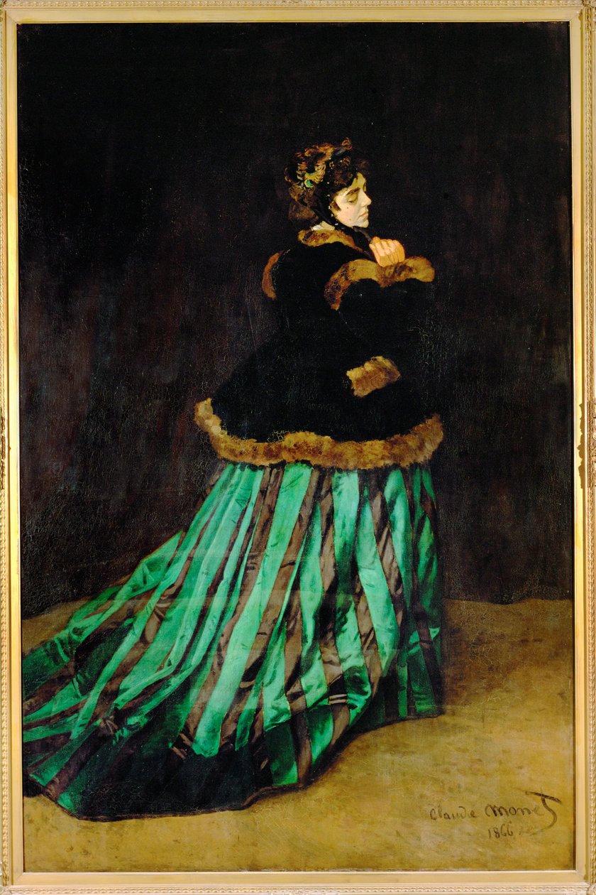 卡米尔-莫奈，画家的第一任妻子（布面油画） 作者 克劳德·莫奈