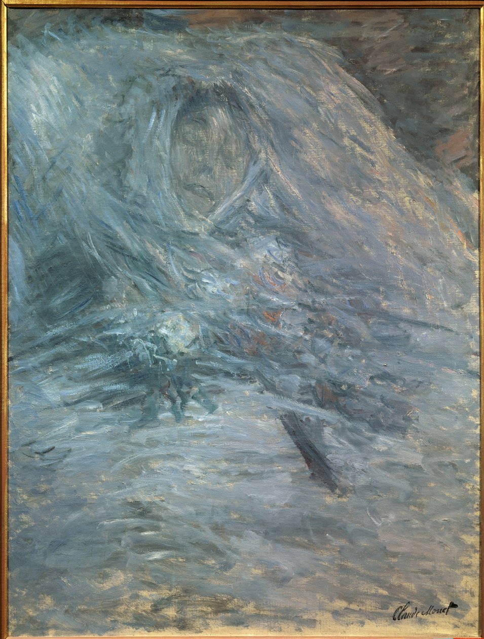 卡米尔临终前（艺术家的第一任妻子 1847-1879） 作者 克劳德·莫奈