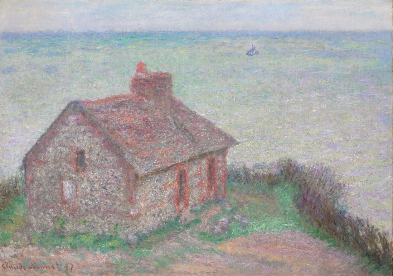 海关，玫瑰效应；海关大楼，粉红色效果，1897年 作者 克劳德·莫奈