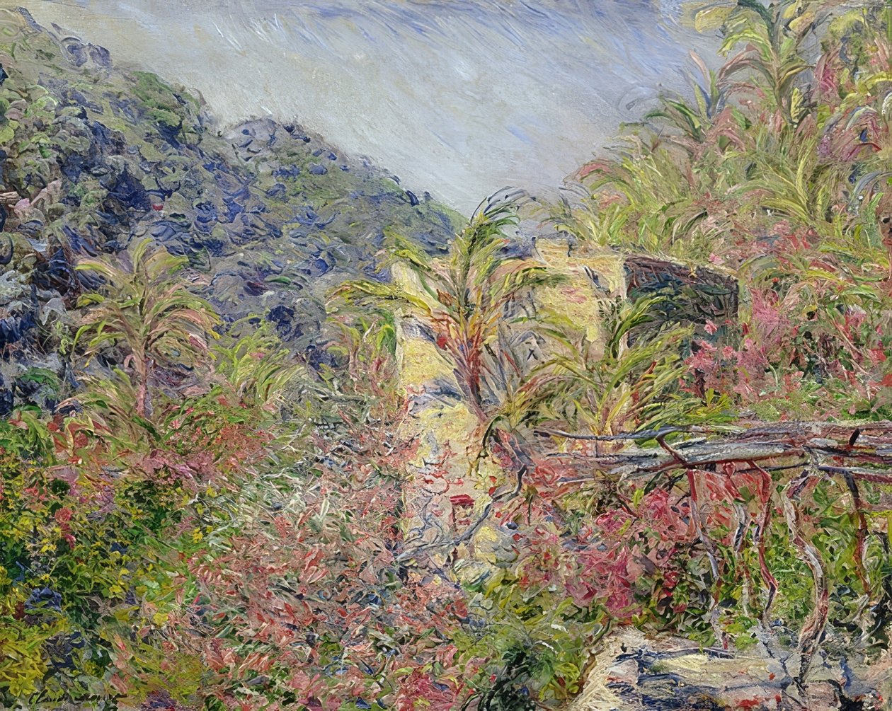 Das Gran Sasso Tal im Sonnenschein（萨索谷，太阳光）。 1884年 作者 克劳德·莫奈