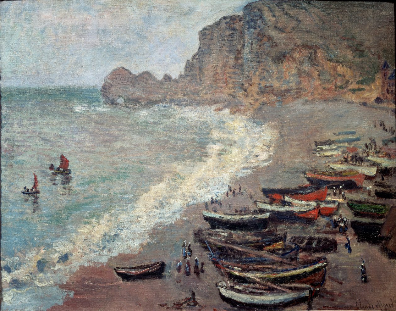 埃特尔塔、海滩和 Porte d