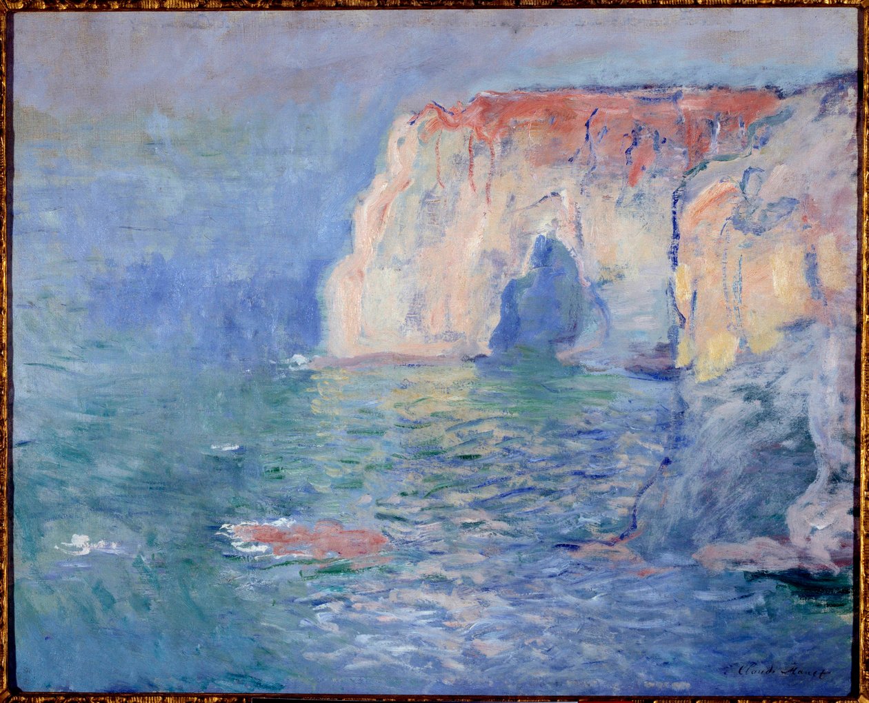 Etretat, la manneporte, refllets sur l