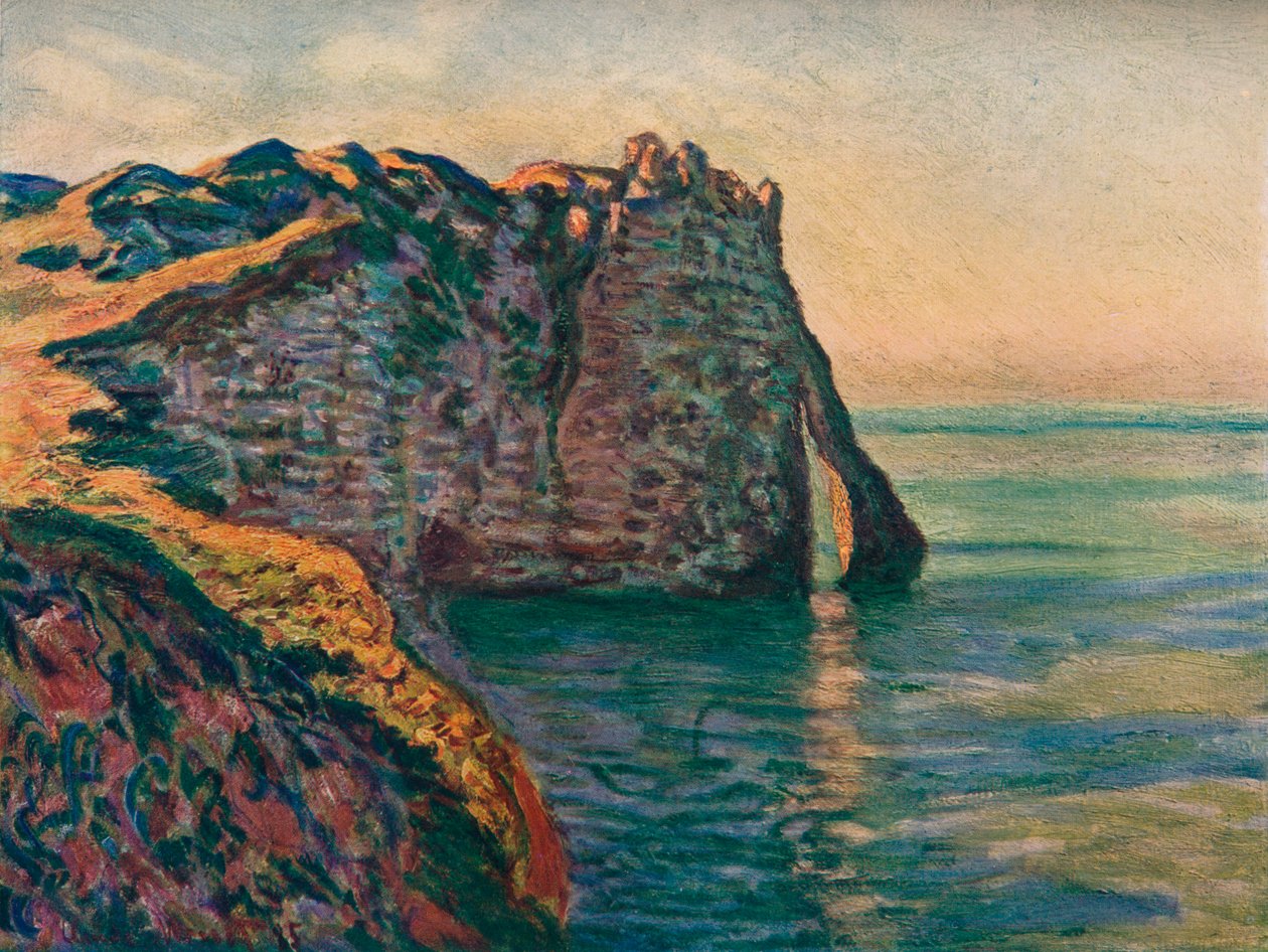 埃特尔塔的悬崖，1885年 作者 克劳德·莫奈