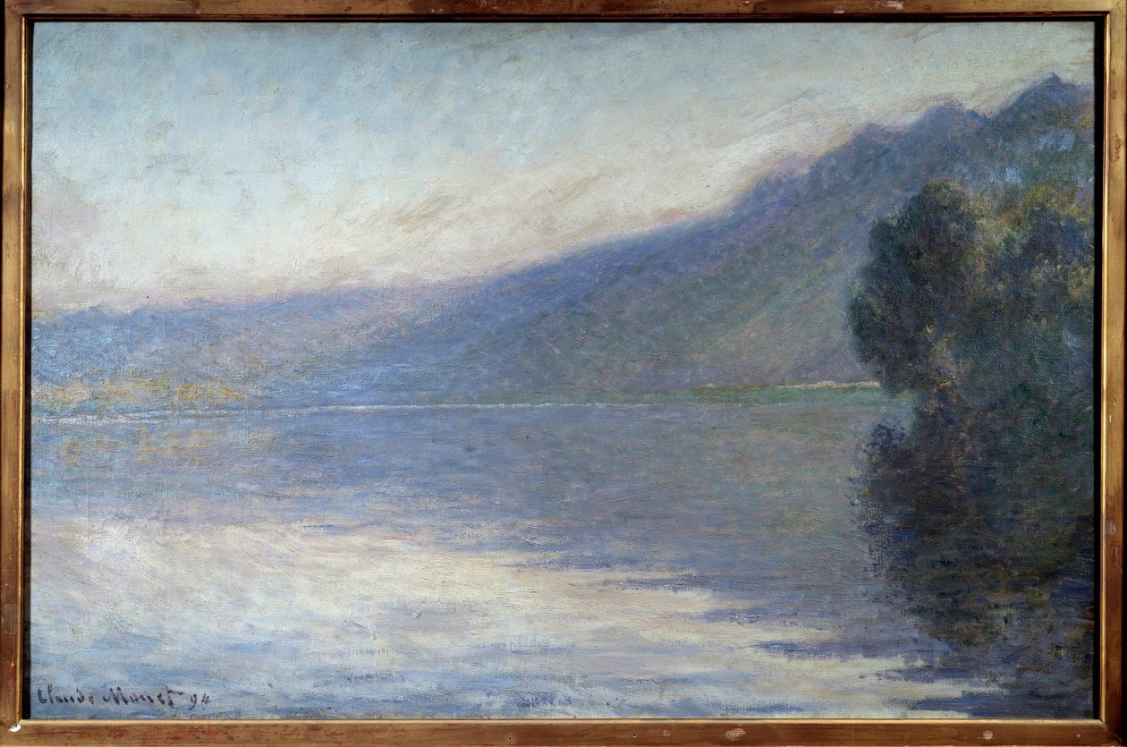Fog sur la Seine a Port Villiez Claude Monet (1840-1926) 1894 年 0.66x1.05 米鲁昂，美术博物馆 - 维列兹港塞纳河上的薄雾。 克劳德·莫奈 (1840-1926) 的绘画 作者 克劳德·莫奈