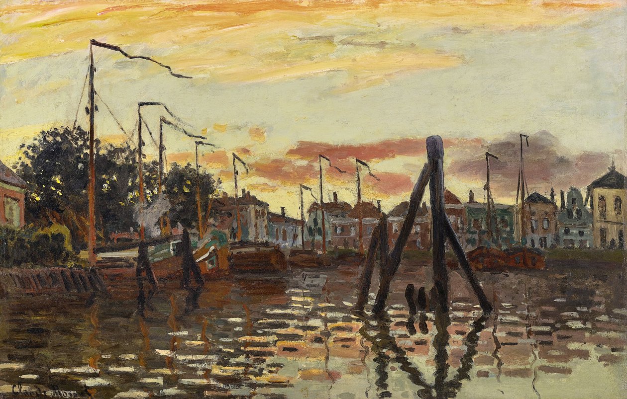 德语：Der Hafen von Zaandam 赞丹港 作者 克劳德·莫奈