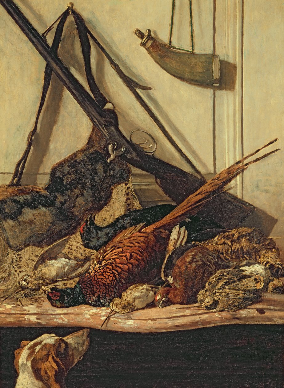 狩猎奖杯，1862年 作者 克劳德·莫奈