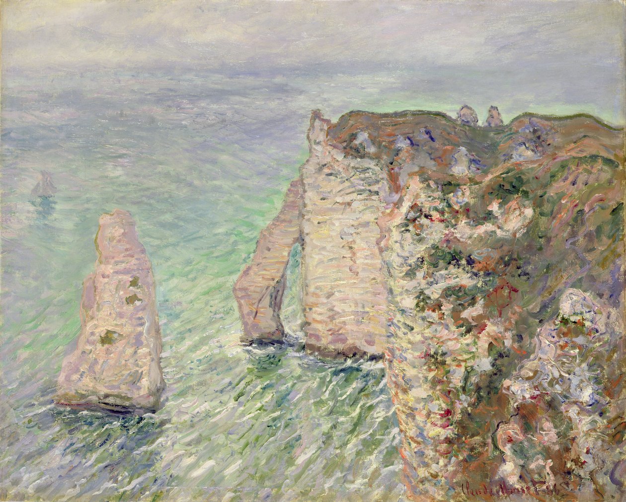 L“ Aiguille和Porte d” Aval，埃特尔塔，1886年 作者 克劳德·莫奈