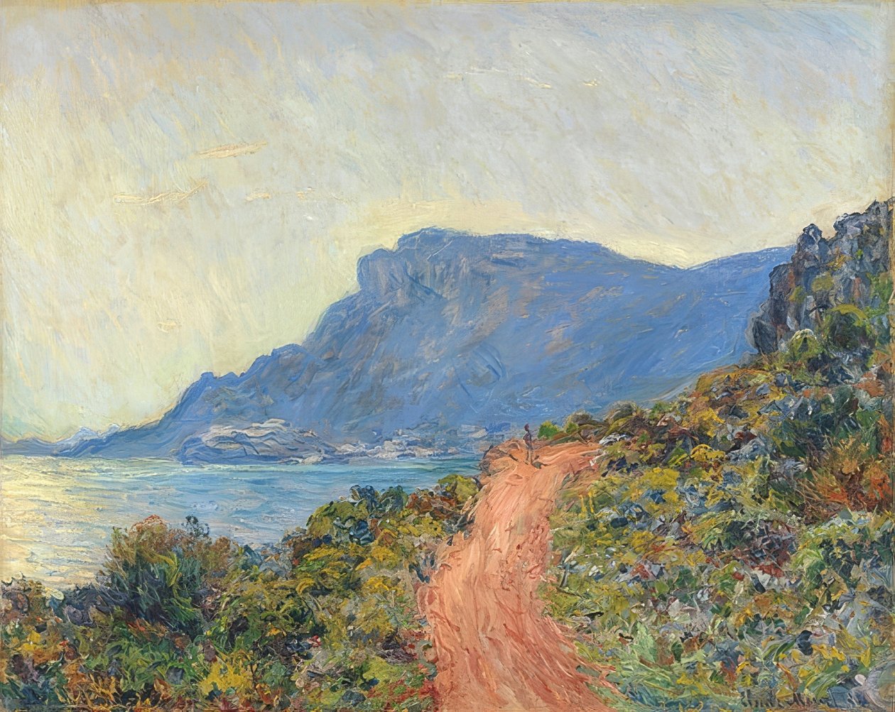 Corniche nahe摩纳哥。 1884年 作者 克劳德·莫奈