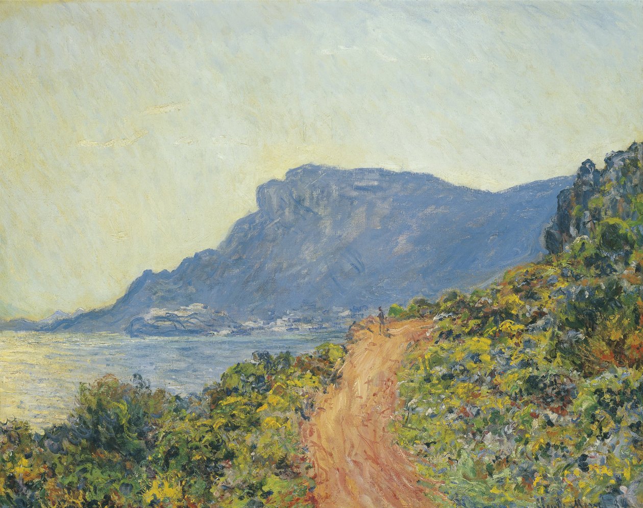 摩纳哥附近的滨海大道（La Corniche），1884年 作者 克劳德·莫奈