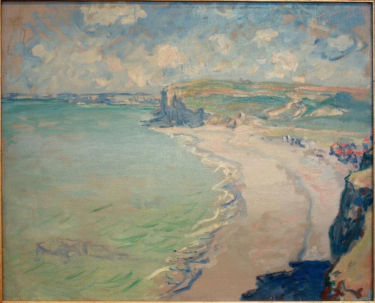 普维尔海滩（Der Strand von Pourville） 作者 克劳德·莫奈
