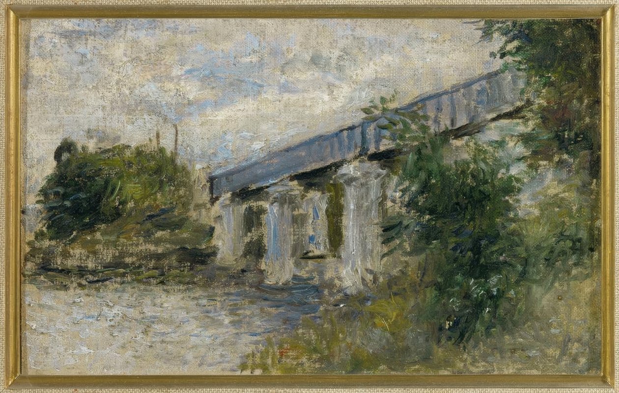 铁路桥，阿根廷 作者 克劳德·莫奈