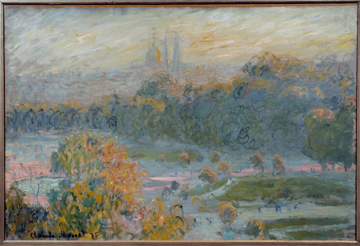 Le jardin des Tuileries 绘画克劳德·莫奈 (1840-1926) 1875 年 0.5x0.75 m 巴黎，奥赛博物馆 作者 克劳德·莫奈