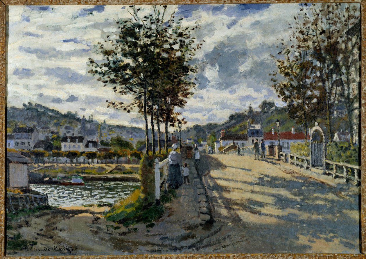 Le pont de Bougival 画作：克劳德-莫奈(1840-1926) 1869年，太阳。0,63x0,91米 曼彻斯特。柯里尔艺术馆 作者 克劳德·莫奈