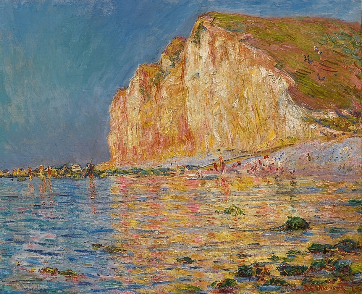 Les Petites-Dalles bei Ebbe。 1884年 作者 克劳德·莫奈