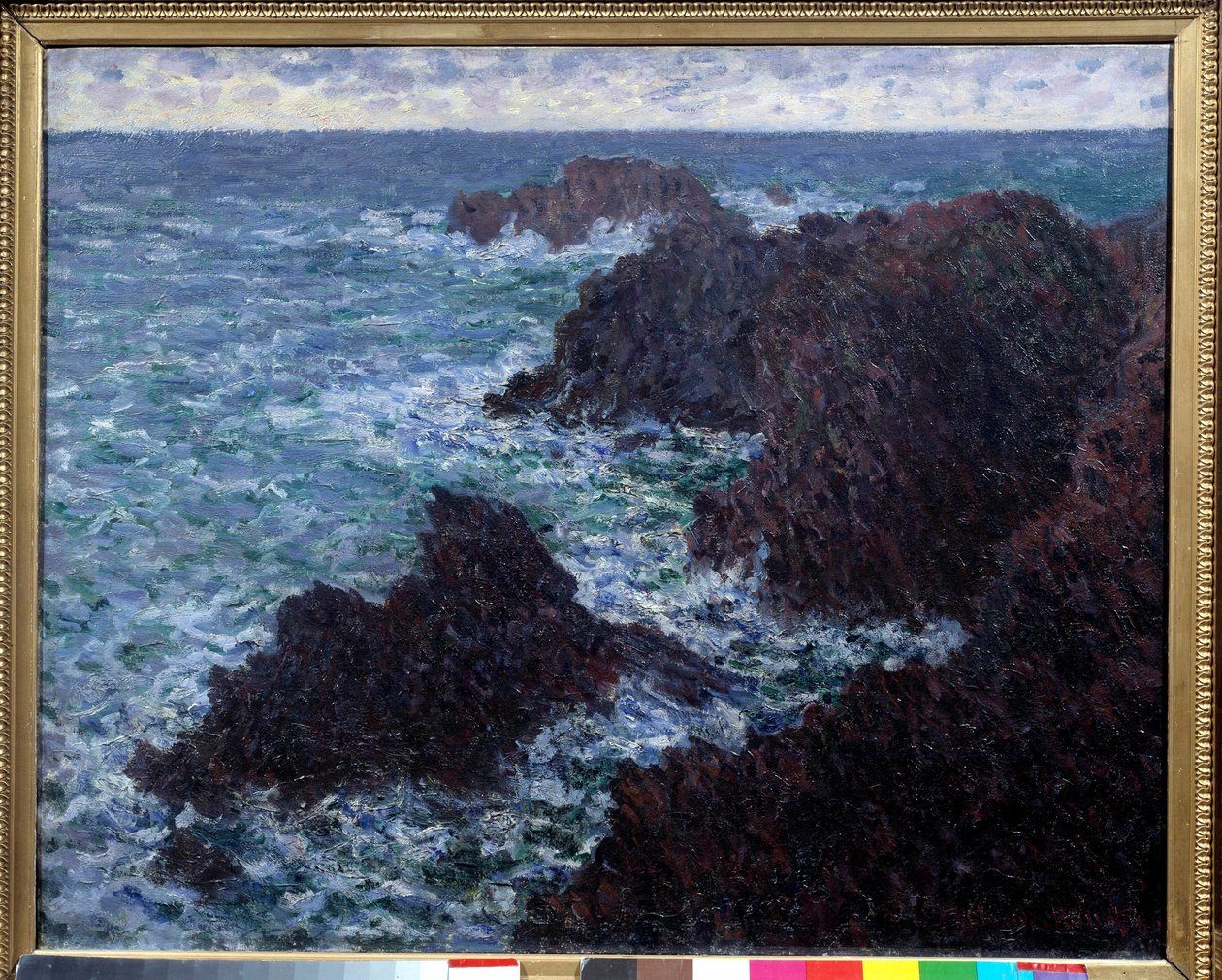 Les Roches de Belle Ile (Belle-Ile)，狂野的海岸 克劳德·莫奈 (1840-1926) 绘画 19 世纪太阳。 0.65x0.81 米。 巴黎，奥赛博物馆 作者 克劳德·莫奈