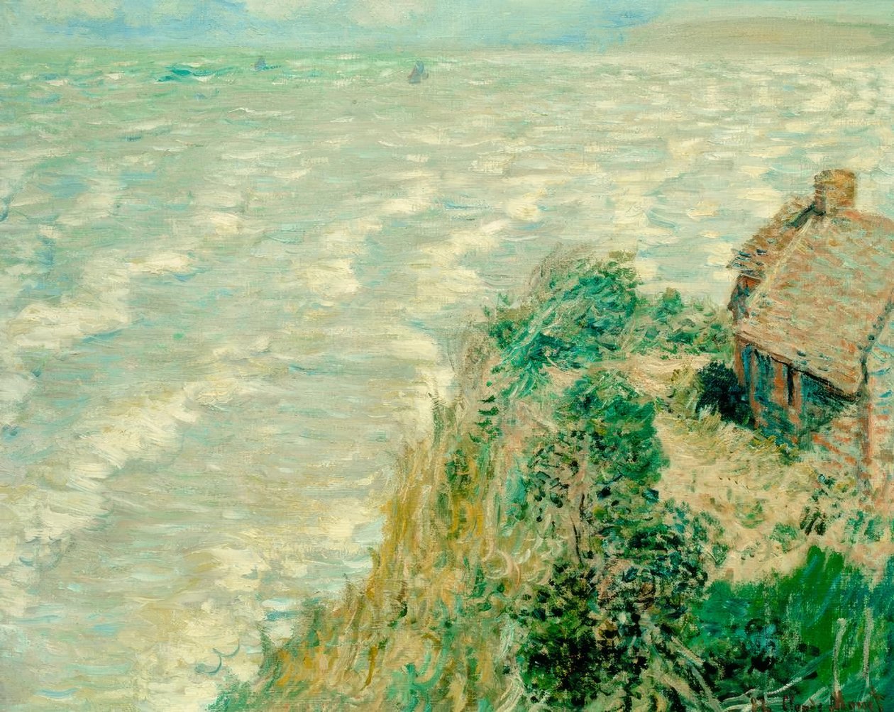 Pourville（Flut bei Pourville）的涨潮 作者 克劳德·莫奈