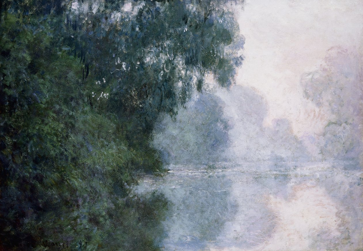 塞纳河上的早晨，雾的影响；塞纳河上的早晨，雾的影响，1897年 作者 克劳德·莫奈
