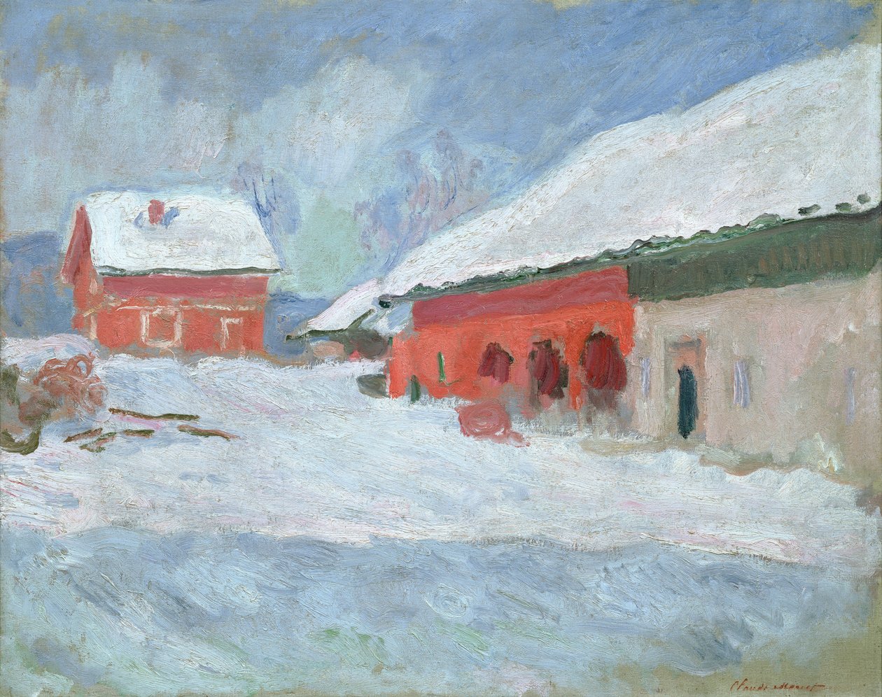 挪威，Bjornegaard的红房子，1895年 作者 克劳德·莫奈