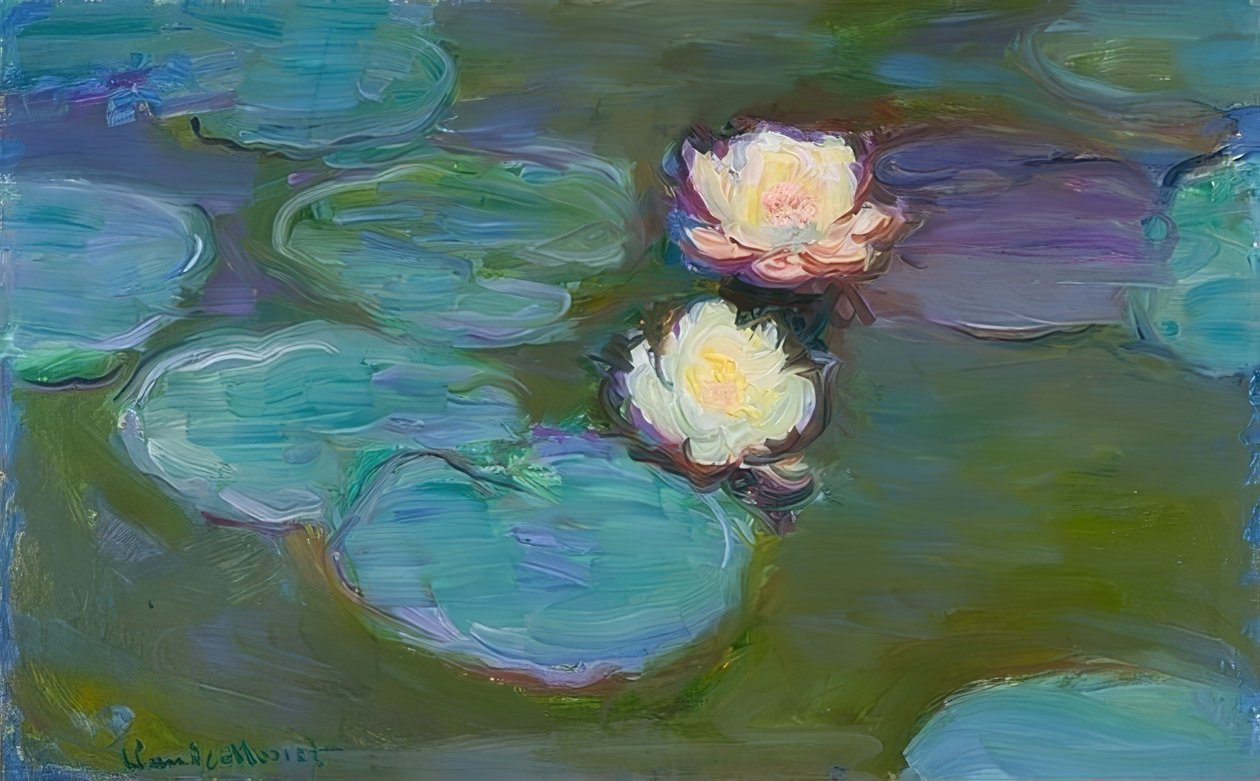 Nympheas。钙1897-1898年 作者 克劳德·莫奈
