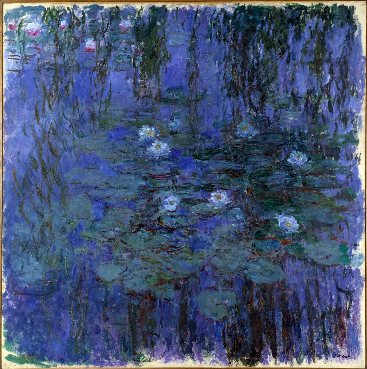 蓝睡莲 Claude Monet (1840-1926) 1916 年作画 2x2 米巴黎，奥赛博物馆 作者 克劳德·莫奈