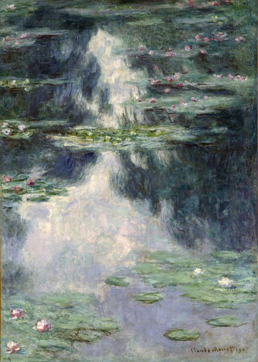 荷花池塘，1907年 作者 克劳德·莫奈
