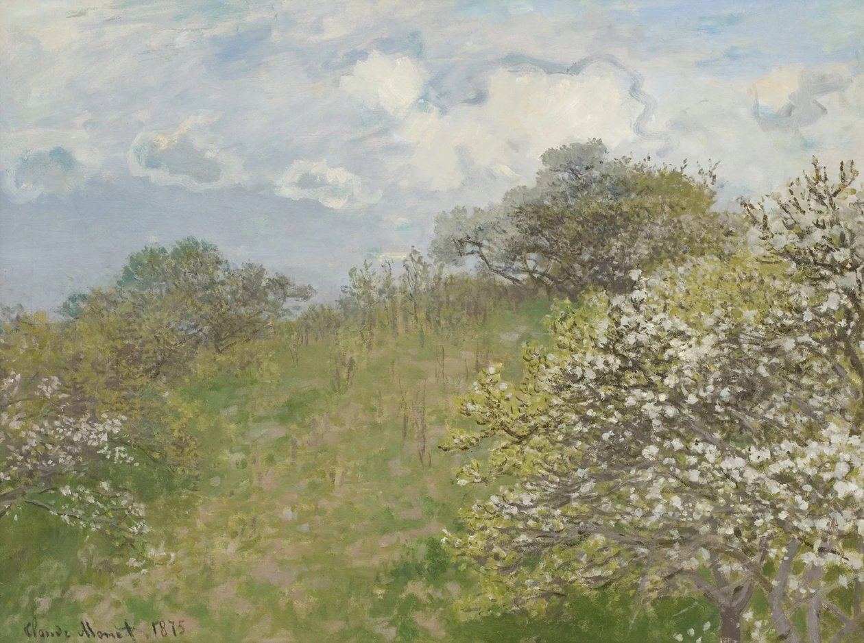 Printemps Spring, 1873年。 作者 克劳德·莫奈