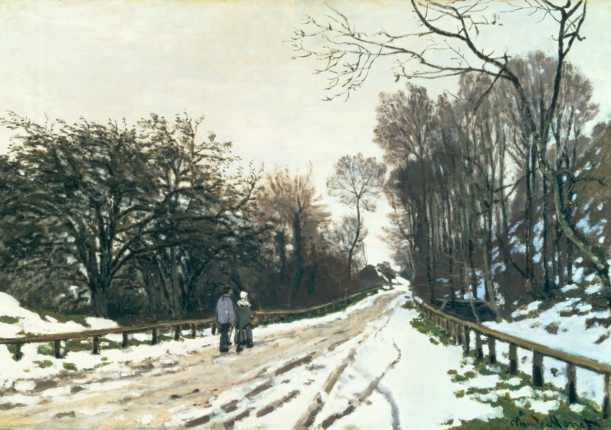 通往农场的路，St。Simeon，Honfleur，c.1867 作者 克劳德·莫奈