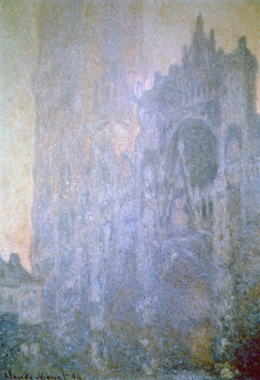 鲁昂大教堂，清晨的阳光，1894年 作者 克劳德·莫奈