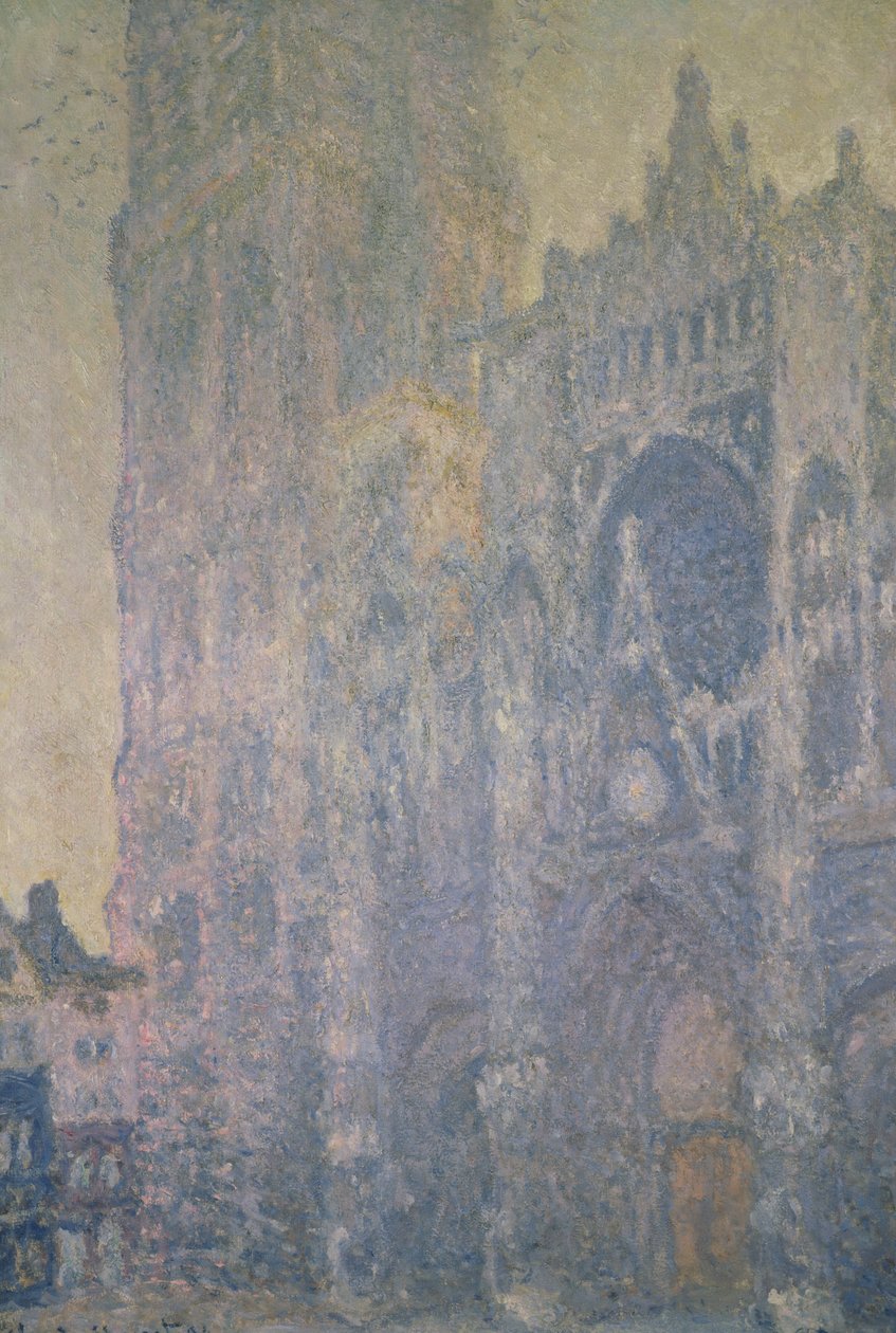 鲁昂大教堂，白色的和谐，晨光，1894年 作者 克劳德·莫奈