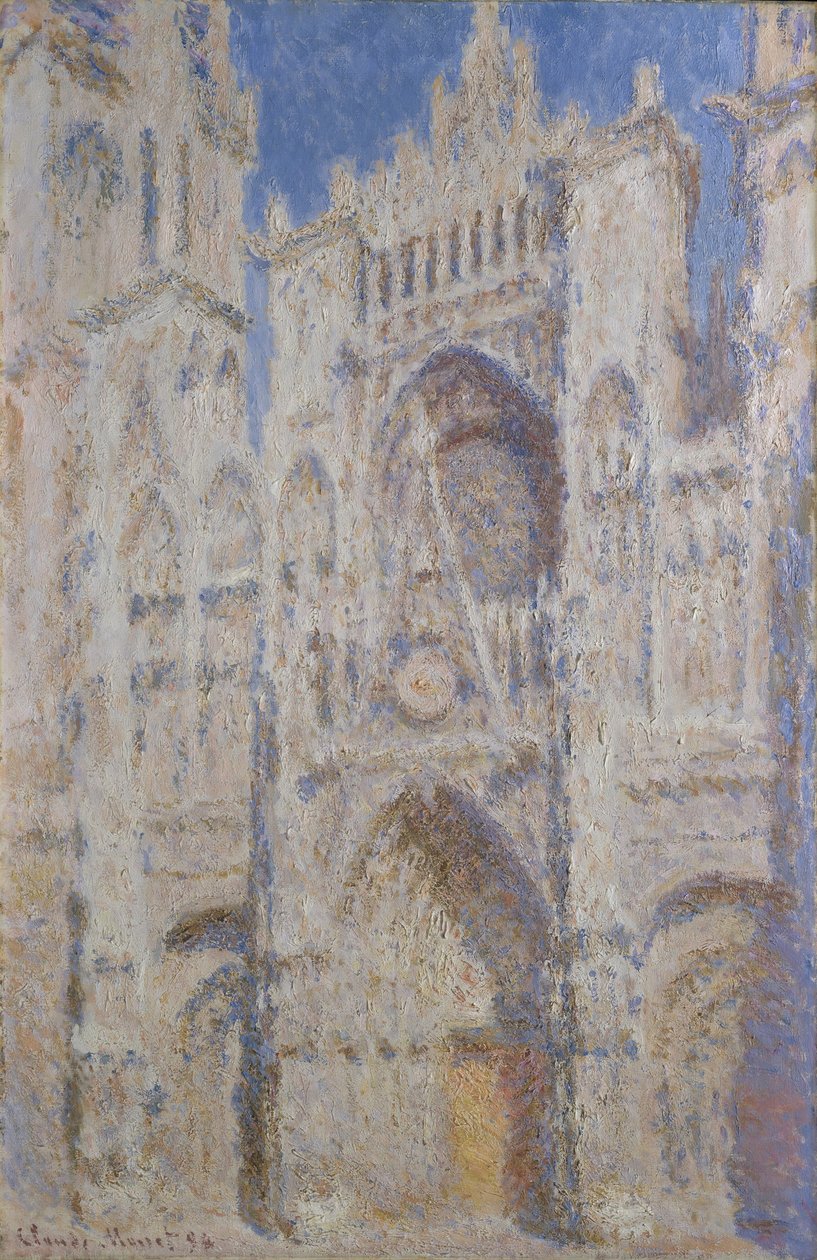 鲁昂大教堂：门户（阳光），1894年 作者 克劳德·莫奈