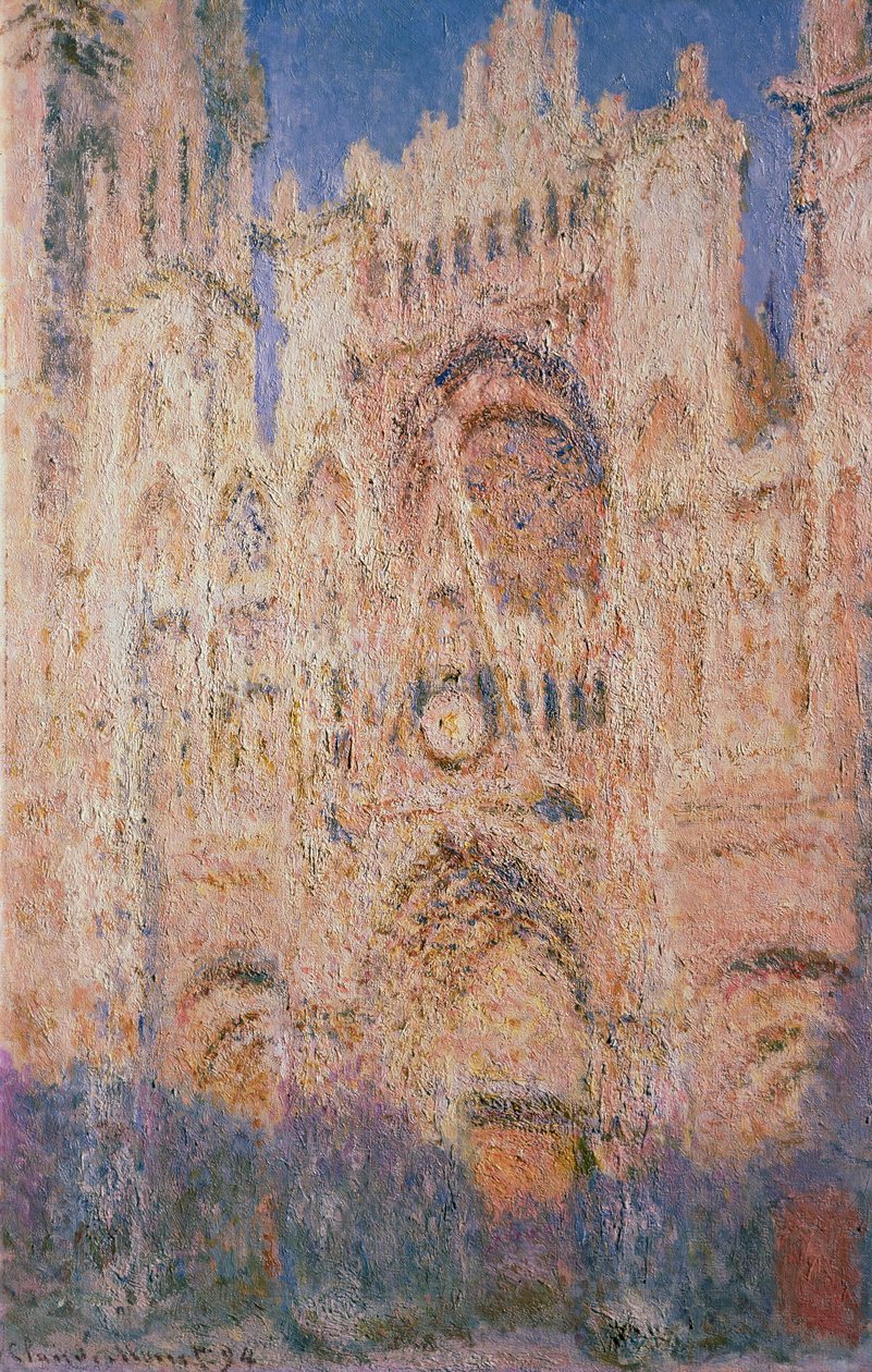鲁昂大教堂日落，1892-1894年。 作者 克劳德·莫奈