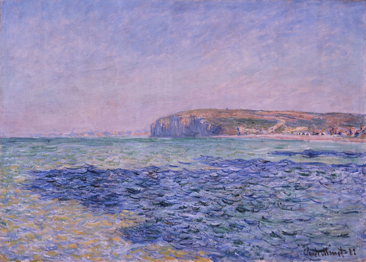 海上的阴影。珀维尔的悬崖，1882年 作者 克劳德·莫奈