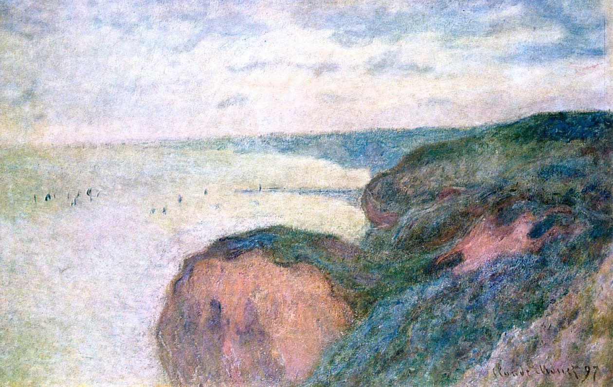 迪耶普附近的陡峭悬崖，1897年 作者 克劳德·莫奈
