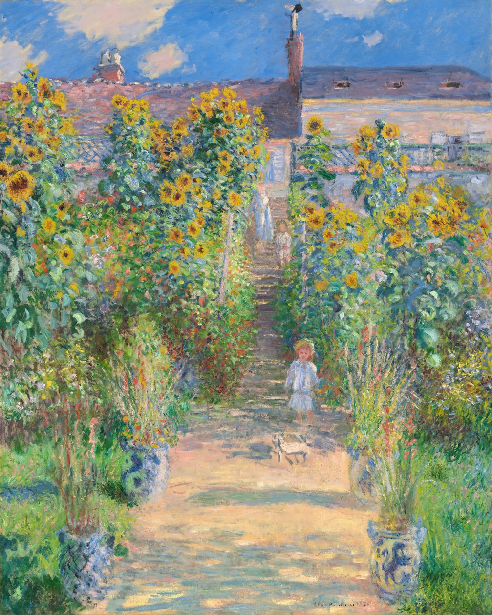 Vétheuil的艺术家花园，1881年。 作者 克劳德·莫奈