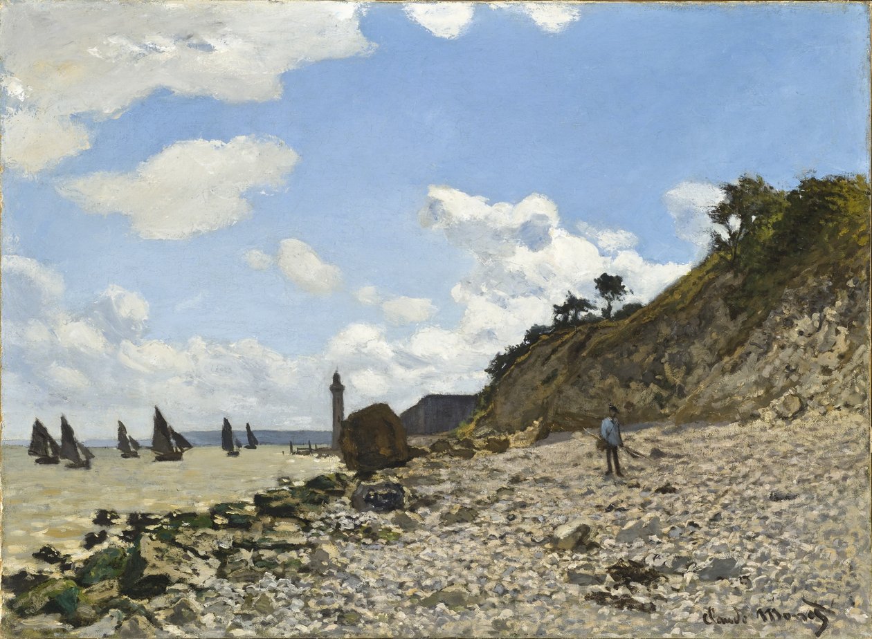 翁弗勒尔海滩，1864-1866 作者 克劳德·莫奈