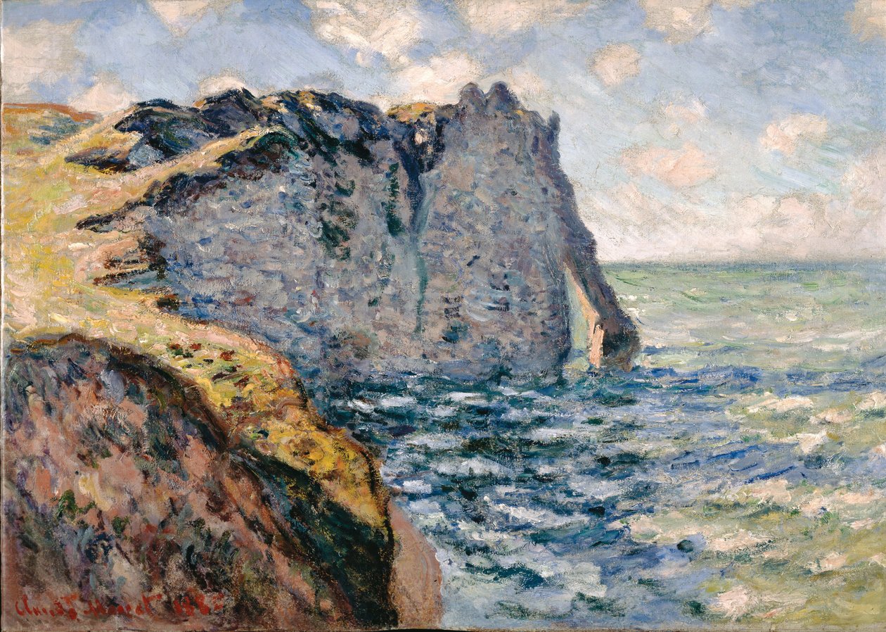 阿瓦悬崖，埃特尔塔，1885年 作者 克劳德·莫奈
