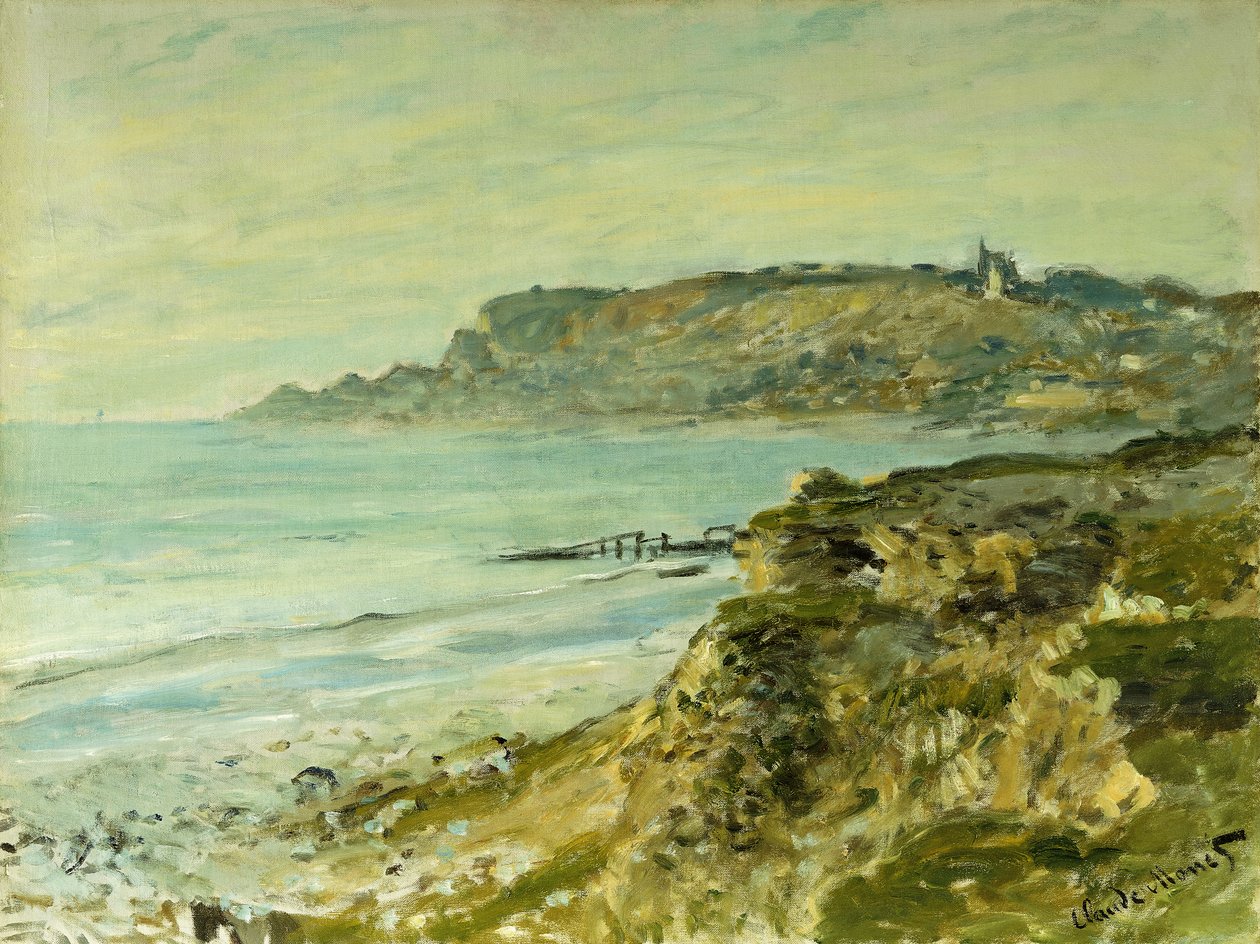 Sainte-Adresse的悬崖； La Falaise de Saint Adresse，1873年 作者 克劳德·莫奈