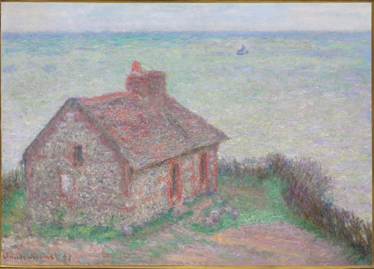 海关大楼，粉红色效果，1897年 作者 克劳德·莫奈