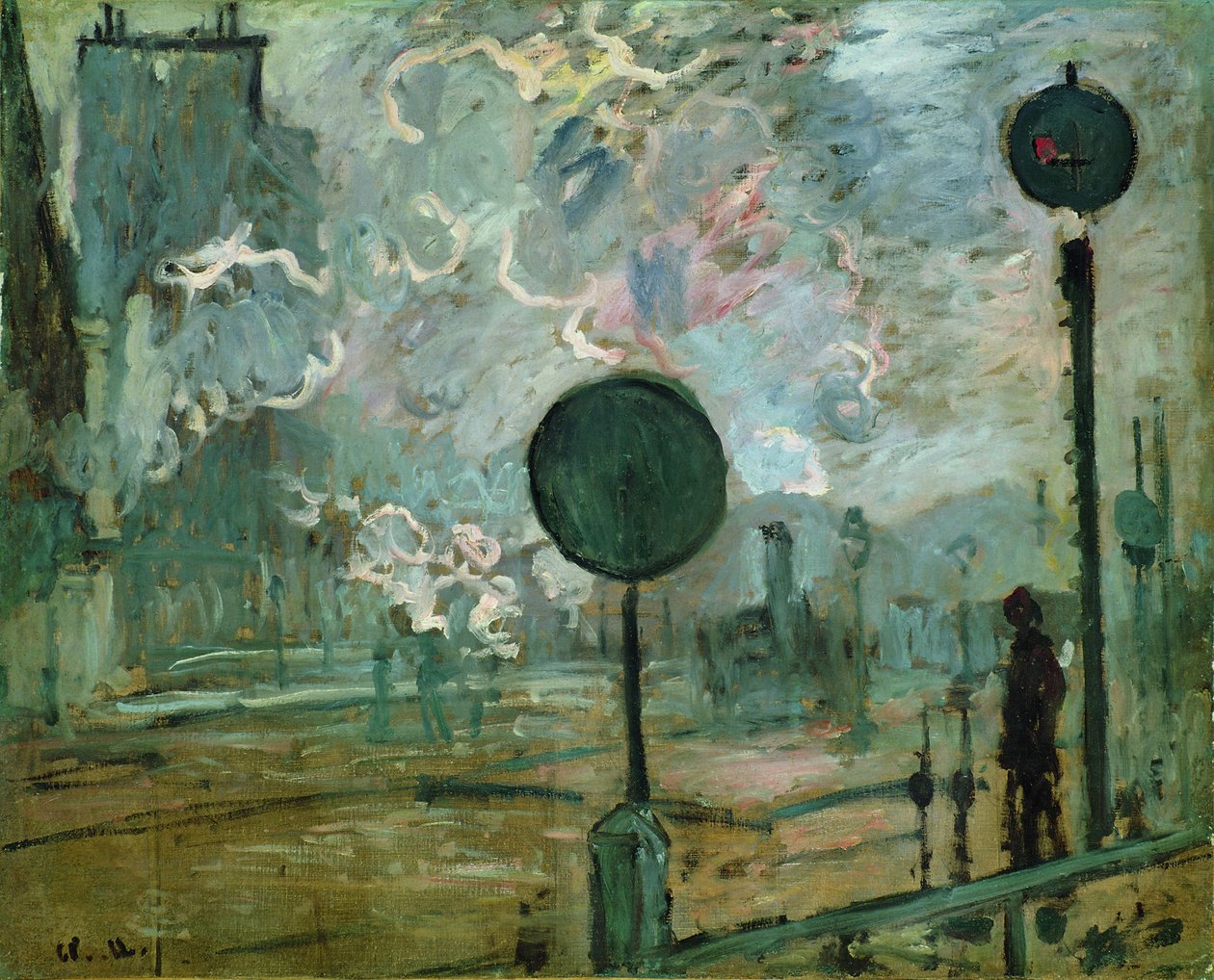 Gare Saint Lazare信号 作者 克劳德·莫奈