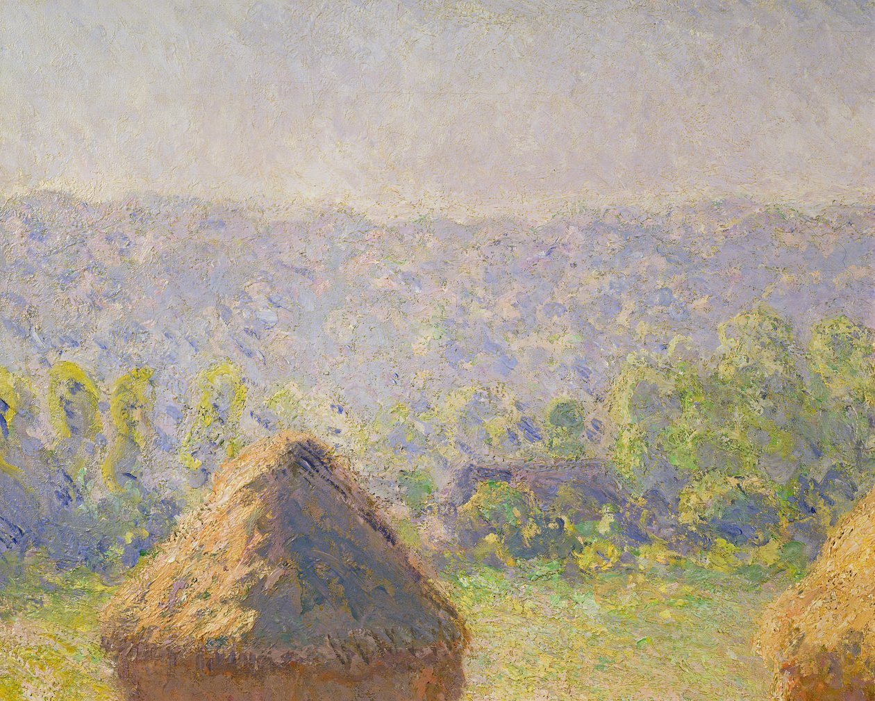 干草堆或夏天的尽头，在吉维尼，1891年的油画布细节19132 作者 克劳德·莫奈