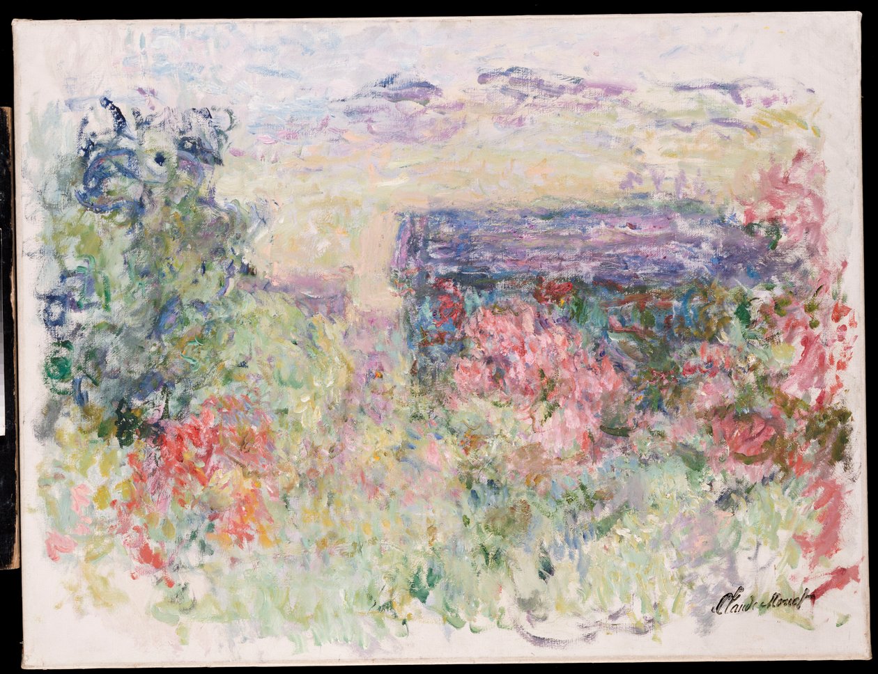 穿过玫瑰的房子，约1925-26年 作者 克劳德·莫奈