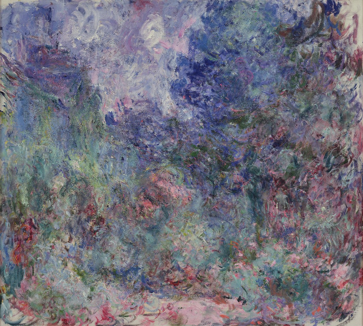 吉维尼的房子从玫瑰园看，1922-24 作者 克劳德·莫奈