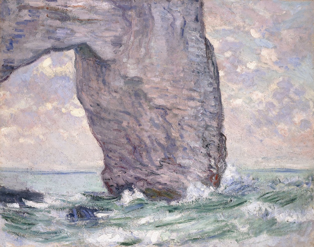 从下方看到的Manneporte，1883年 作者 克劳德·莫奈