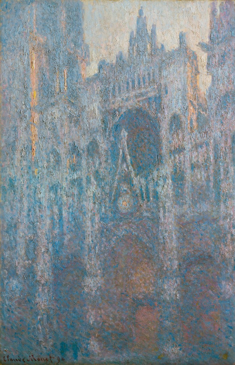 鲁昂大教堂的门户在晨光中，1894年 作者 克劳德·莫奈